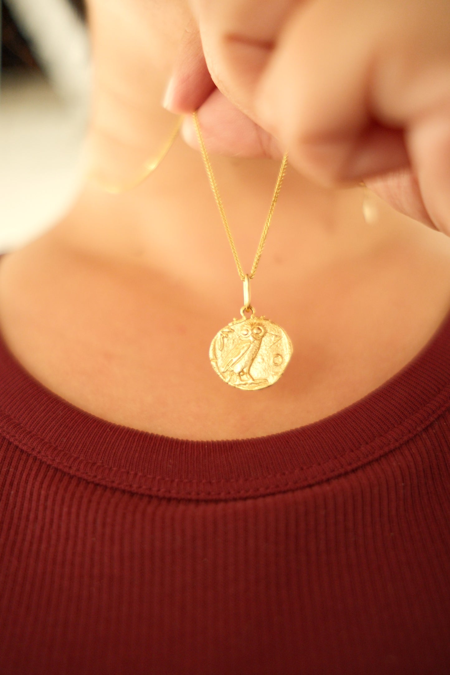 Athena's Owl Pendant