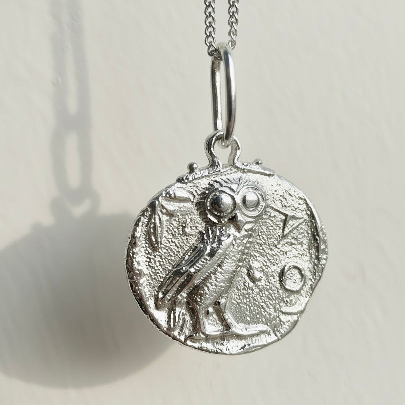 Athena’s Owl Pendant in Silver