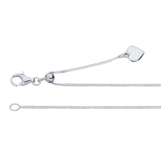 Adjustable silver chain