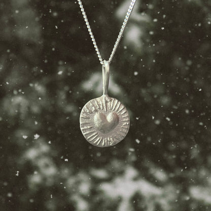 Cor Vitae Mini Pendant in Silver