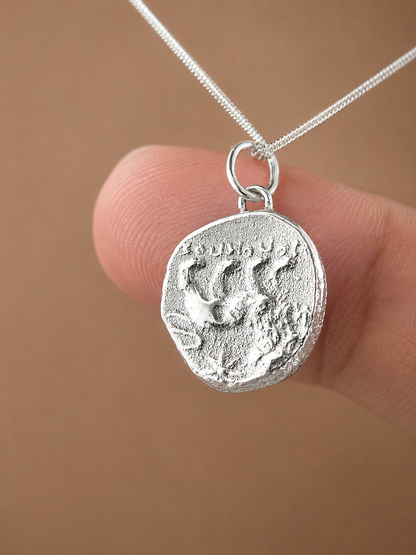 Apollo Coin Pendant in Silver