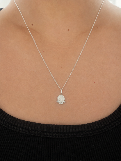 Hamsa Pendant in Silver
