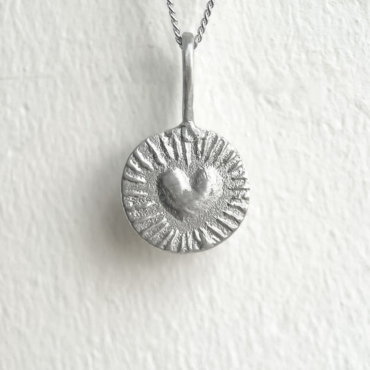 Cor Vitae Mini Pendant in Silver