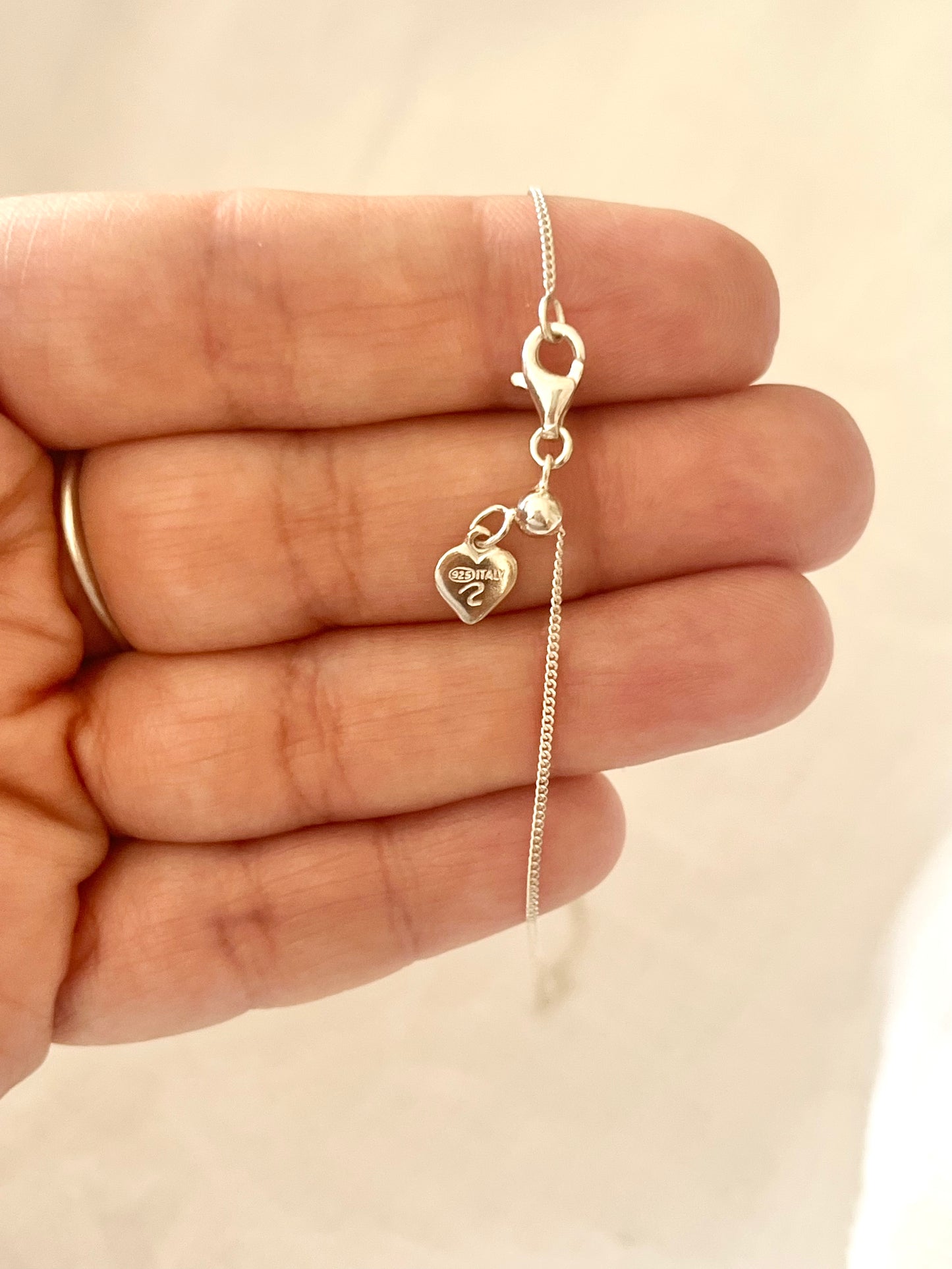 Adjustable silver chain