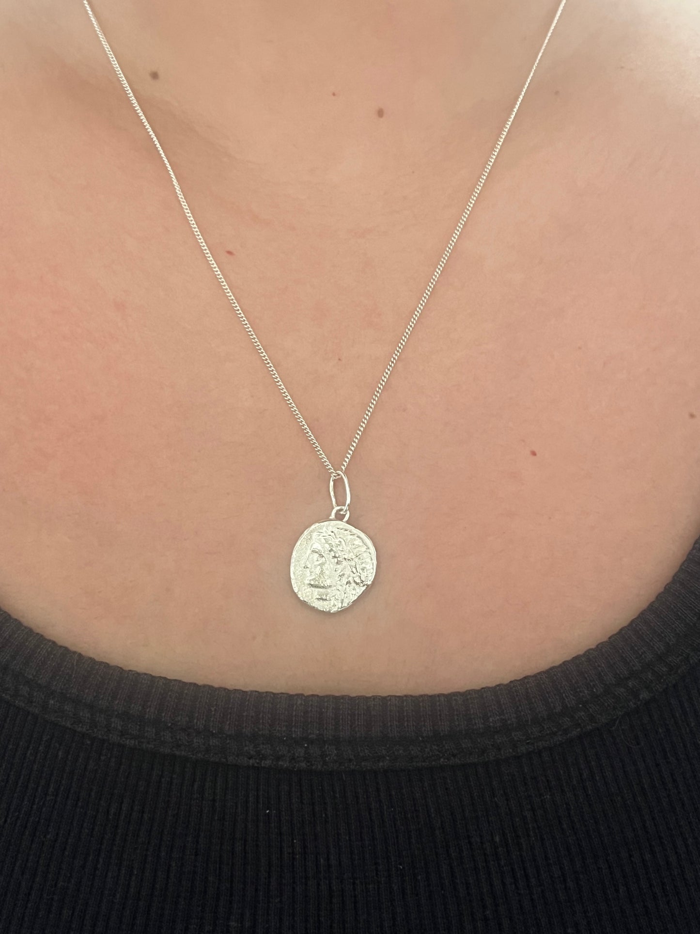 Apollo Coin Pendant in Silver