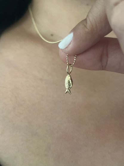 Fish Pendant in 14K Yellow Solid Gold